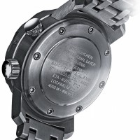 Stainless steel divers watch case back