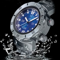 Blue divers watch dial 